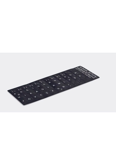 Klavye Sticker, Türkçe F Klavye Etiketi Laptop Pc Sticker Siyah Pvc 1 Adet