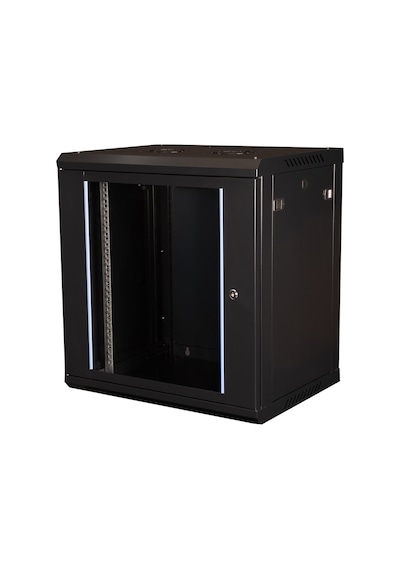 Lande - 12u 19" Duvar Tipi Rack Kabinet Genişlik: 600 Mm Derinlik: 450 Mm Siyah