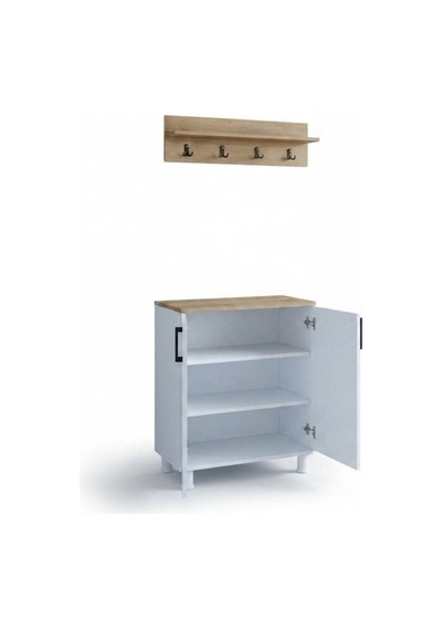 Da-015 Ayakkabılık Portmanto, Elbise Askılı 2 Kapaklı 3 Raflı Dolap, Vestiyer, Kahve Köşesi, Beyaz-s.meşe Kahverengi - 911158598 Kahverengi Da-015 Ayakkabılık Portmanto, Elbise Askılı 2 Kapaklı 3 Raflı Dolap, Vestiyer, Kahve Köşesi, Beyaz-s.meşe Kahverengi - 911158598 Kahverengi
