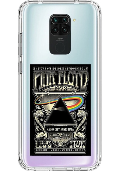 Xiaomi Redmi Note 9 Uyumlu Şeffaf Kılıf Pink Floyd Tasarımlı