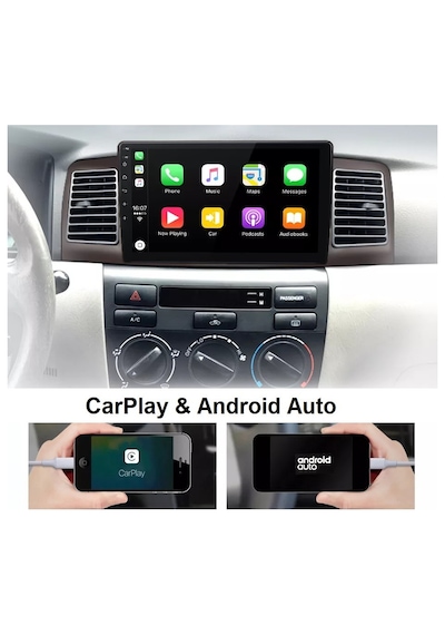 Cadence Toyota Corolla Terra- Sol Kasa 2000-2004 Uyumlu Android Multimedya 6gb Ram 128gb Rom Ön Ve Geri Görüş Kameralı 9"
