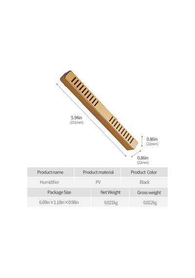 Cigarloong Puro Kutusu Nemlendirici Humidifier İnce Uzun Gold