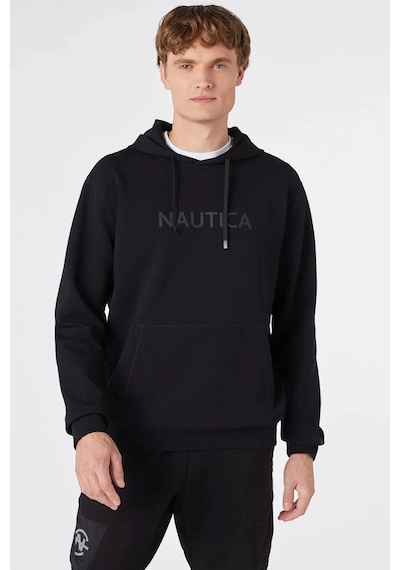 Nautica Erkek Siyah Standart Fit Kapüşonlu Sweatshirt Siyah