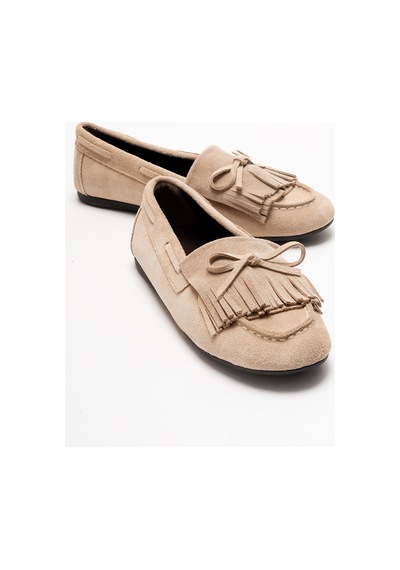 Luvishoes Axelı Bej Süet Hakiki Deri Fiyonklu Saçaklı Kadın Loafer Ayakkabı Bej Luvishoes Axelı Bej Süet Hakiki Deri Fiyonklu Saçaklı Kadın Loafer Ayakkabı Bej