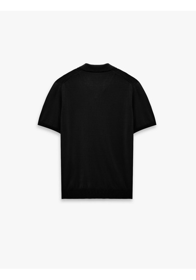 Koton Regular Fit Viskon Kısa Kollu Polo Yaka Triko Tişört Siyah 6sam70054ht
