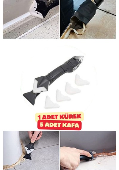 Fayans Derz Silikon Kazıyıcı Dolgu Silikon Sökme Kazıma Aparatı Siyah