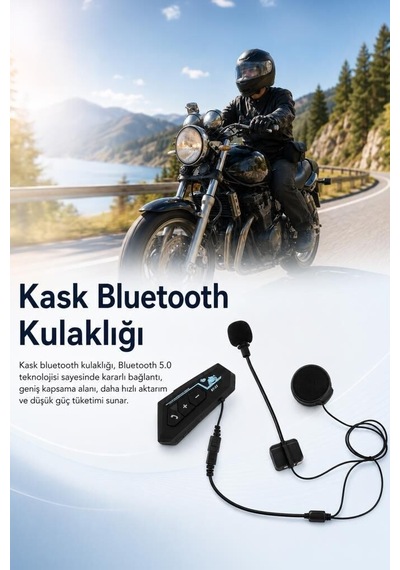 Sürüş Aksesuarı Motorcu Eşyası Seyahat Aracı İtercom Motorsiklet Bluetooth Kask İnterkom