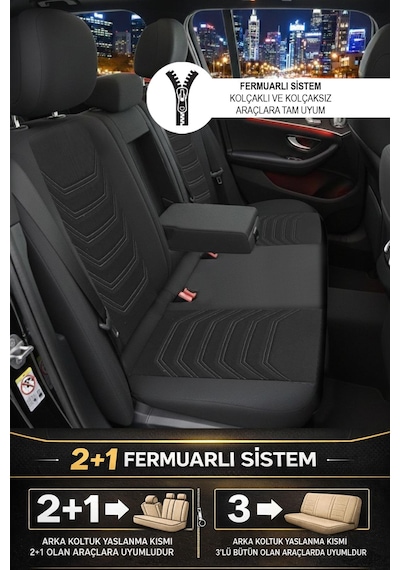 Titanyum Serisi Lüks Keten Oto Koltuk Kılıfı- Hyundai İ20-i30-accent-blue-era-getz Uyumlu Beyaz