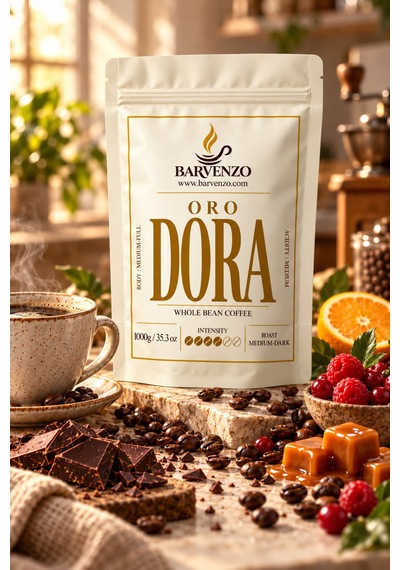 Barvenzo Oro Dora 1000 G İpeksi Lezzet Nitelikli Kahve Çekirdek