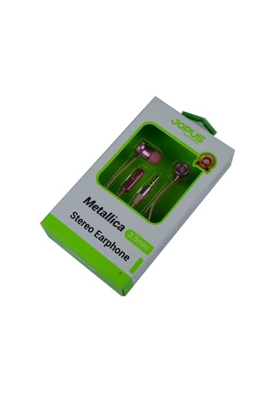 Jopus Universal 3,5 Mikrofonlu Kulaklık Seti Pembe Metallica Jo-h1