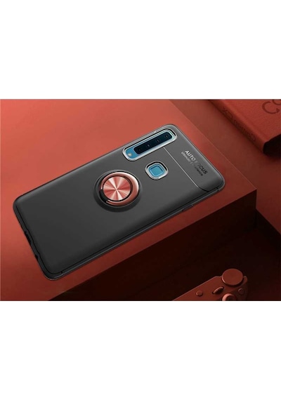 Samsung Galaxy Uyumlu A9 2018 Kılıf Yüzüklü Magnetli Ravel Case