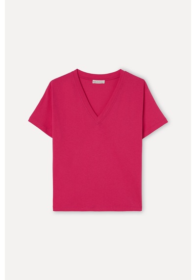 Mudo Kadın Kadın Pembe V Yaka T-shirt 1267817
