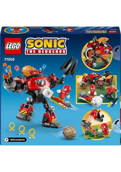 LEGO® Sonic the Hedgehog™ Knuckles, Dr. Eggman’ın Egg Crusher Robotuna Karşı 77005 - 8 Yaş ve Üzeri Çocuklar için Oyuncak Yapım Seti (350P)