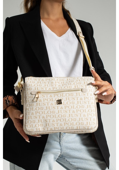 Just Polo Krem Kadın 3 Gözlü Çapraz Postacı Ve Omuz Çantası 29x20cm Pb2068 98520860