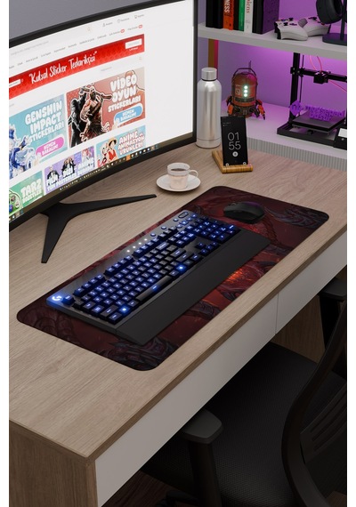 Diablo Kaymaz Dikişli Kauçuk Oyuncu Mousepad V2 - 70x30 Xl Gaming Mouse Pad Fare Altlığı