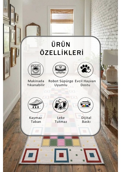 Eko Renkli Yıkanabilir Yolluk Krem