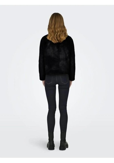 Only 15295423 Onlnewvıda Lıfe Faux Fur Jacket Black Kadın Mont Siyah