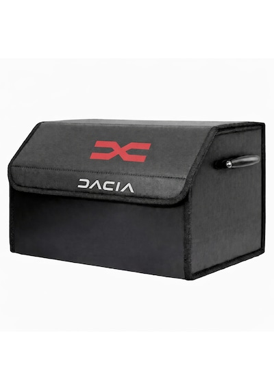 Dacia Marka Logolu Oto Bagaj Organizer Çanta Oto Bagaj Çantası 2 Bölmeli Suni Deri 48 Cm X 31 Cm X 29 Cm