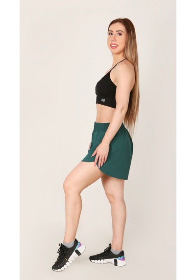 Nature The Brand Yeşil 2in1 Taytlı Spor Şort, Fitness Şortu, Antrenman Şortu,koşu Şort Haki