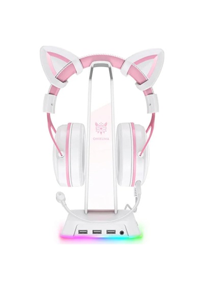Bilişim Burada St-2 Rgb Kulaklık Tutucu & Kulaklık Standı Premium Gamer Yayıncı Ekipman Işıklı