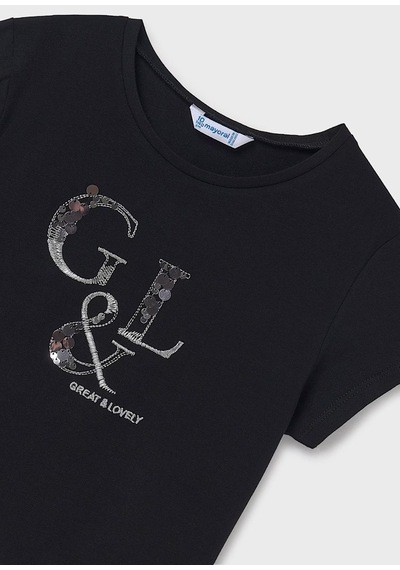 Mayoral Kız Çocuk T-shirt 854m Siyah