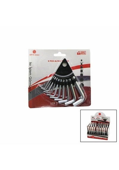 10 Parça Kartlı Alyan Anahtar Takım Seti120mm-no-1.5-10 5671 Hemengoxgoitl