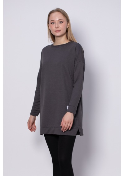 Barrels And Oil Bisiklet Yaka Mevsimlik Sweatshirt - Antrasit-Antrasit