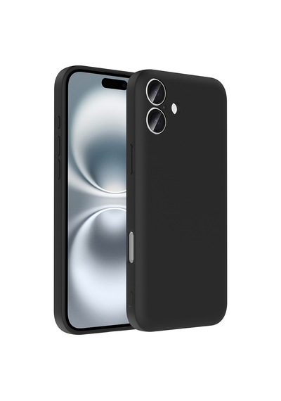 Apple Uyumlu iPhone 16 Plus Kılıf Kamera Korumalı Kartlık Hazneli Zore Vitra Kapak Siyah