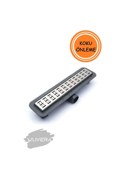 Wuvera 40 Cm Duş Kanalı Yer Sifonu Gider Krom - Wuvera