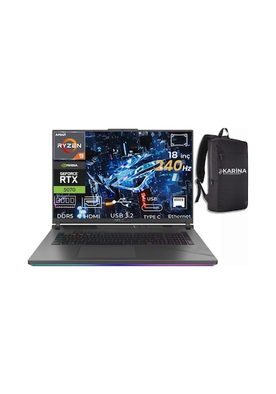 Asus Rog Strix G18 G815LW-S9129-A9 U9-275HX 40 GB 8 TB SSD RTX 5080 16 GB 18" W11P WQXGA Dizüstü Bilgisayar