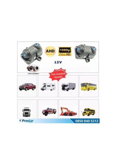 İki Kameralı Ahd 1080p/720p Yan Ve Arka İçin Profesyonel Metal Kamera