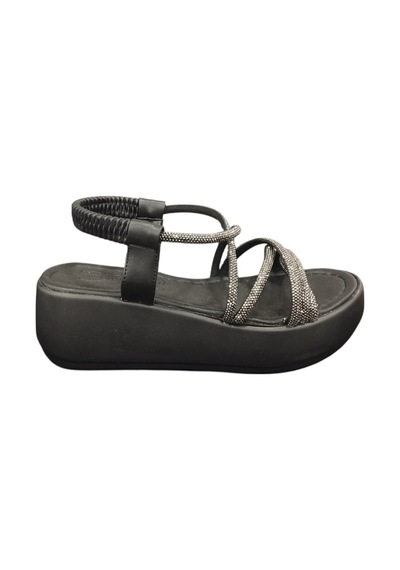 Taşçı Ayakkabı Ventes 581101z Kadın Günlük Şık Taş İşlemeli 6 Cm Kalın Taban Sandalet Siyah Taşçı Ayakkabı Ventes 581101z Kadın Günlük Şık Taş İşlemeli 6 Cm Kalın Taban Sandalet Siyah