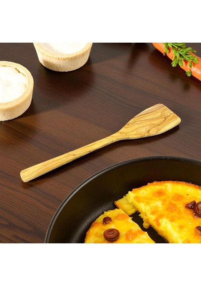 Zeytin Ağacı Spatula 2'li Set İnce Ve Hafif Omlet, Krep, Krep Ve Hafif Tavada Kızartmak İçin Mükemmel Diğer