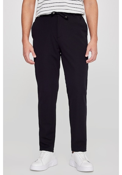 AC&Co / Altınyıldız Classics Erkek Sıyah Slim Fit Dar Kesim Beli Bağlamalı Çizgili Yan Cepli Casual Jogger Pantolon Siyah AC&Co / Altınyıldız Classics Erkek Sıyah Slim Fit Dar Kesim Beli Bağlamalı Çizgili Yan Cepli Casual Jogger Pantolon Siyah