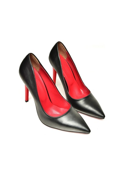 Fox Shoes T676192009 Siyah/kırmızı İnce Topuklu Kadın Stiletto Siyah - Kırmızı