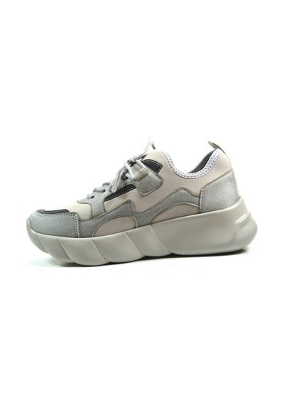 Beety 21by122.x33 Gri Streç Yüksek Taban Kadın Sneaker Ayakkabı Gri