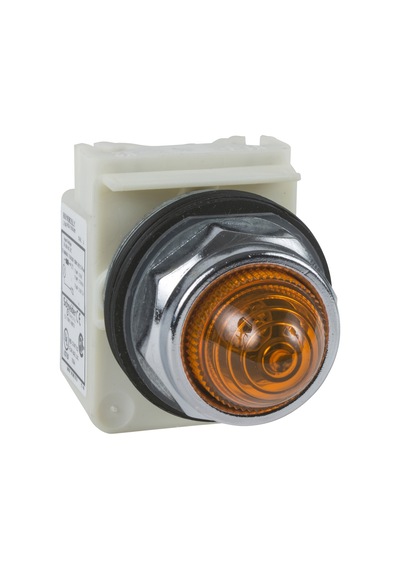 Schneider Electric Sekizgen Pilot Lamba Ø 30 - Sarı - Akkor Ba 9S - 230 V Ac - Ip66 - 9001KP7A9