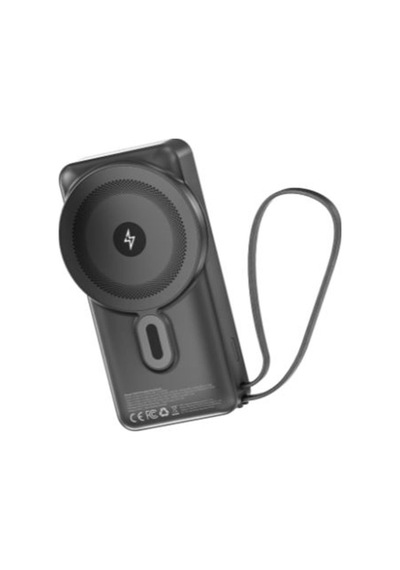 S-link G360 10000mah Pd35w+magsafe 15w Type-c Kablolu Siyah Lcd Taşınabilir Powerbank