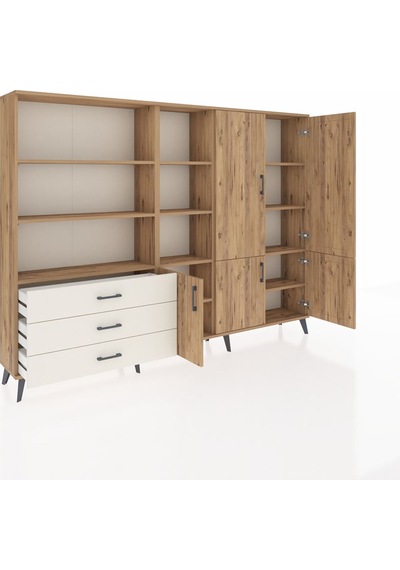 Arges Dolap 11 Raflı 3 Çekmeceli 5 Kapaklı 220x30x163 Çam-çam/ayt Çam-çam/aytaşı Arges Dolap 11 Raflı 3 Çekmeceli 5 Kapaklı 220x30x163 Çam-çam/ayt Çam-çam/aytaşı