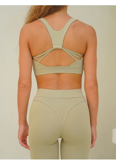 Mai Studios Co. Kratos Basic Spor Soft Haki Crop Haki