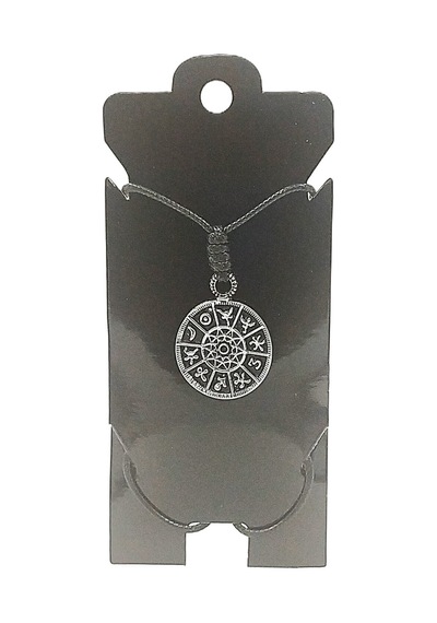 Kore İp Askılı Ve Krom Çelik Kaplamalı Unisex Tribal Kolye Gümüş9
