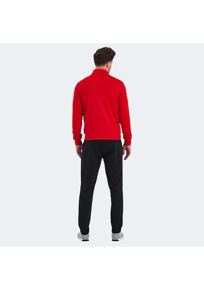 Slazenger RECOGNIZE Erkek Fermuarlı Dik Yaka Cepli Kırmızı Eşofman Takımı