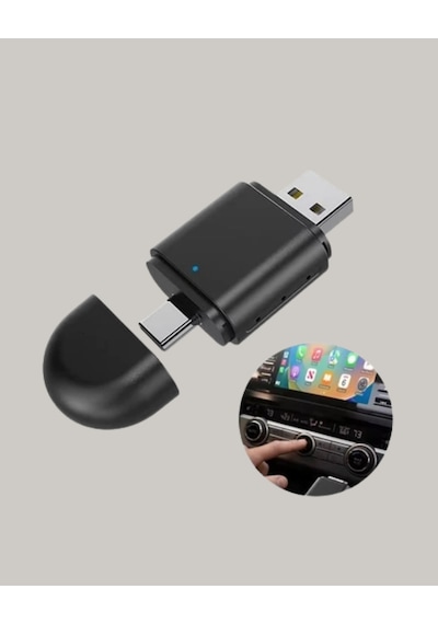 Kablosuz Carplay Ve Android Auto Adaptörü - Usb-a & Type-c Girişli Akıllı Dönüştürücü