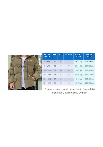 Pina Kids Erkek Çocuk Kapüşonlu Baskılı Reflöktör Detaylı Nova Kumaş Kışlık Şişme Mont Km4017 Füme