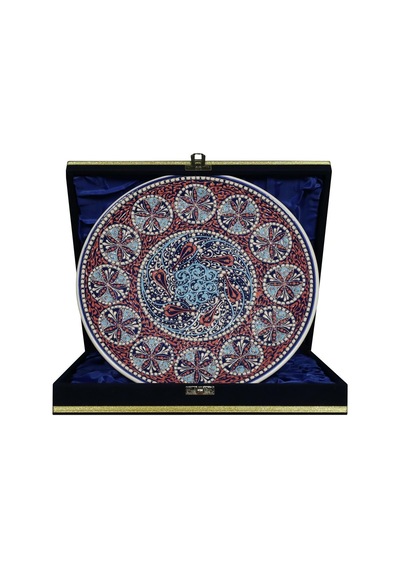 E38 El İşçiliği Çini Tabak 25 Cm - 6671