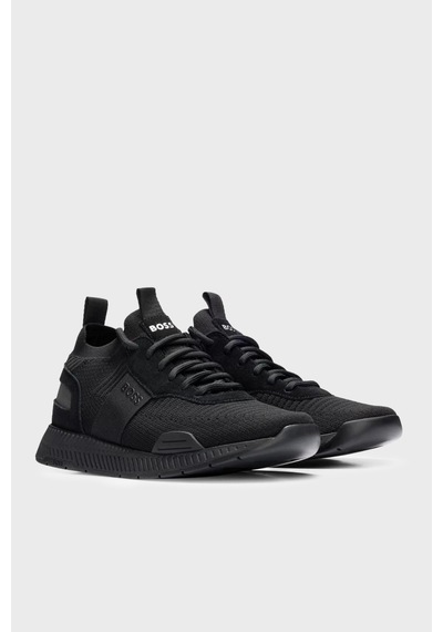 Boss Logolu Sneaker Ayakkabı Erkek Ayakkabı 50498245 001 Siyah