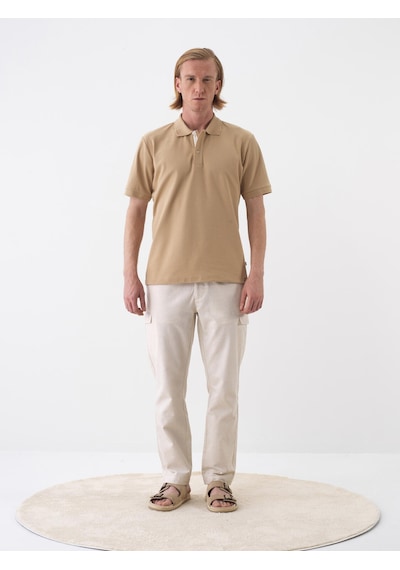 Xint Camel Pamuk Dokulu Regular Fit Tişört 502267