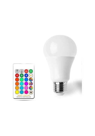 Led Ampul Lamba Işıklı Duy Avize Iç-dış Mekan Çoklu 9 Renk Kumandalı Set Tak Çalıştır 24 Tuşlu 9w Çoklu Renk