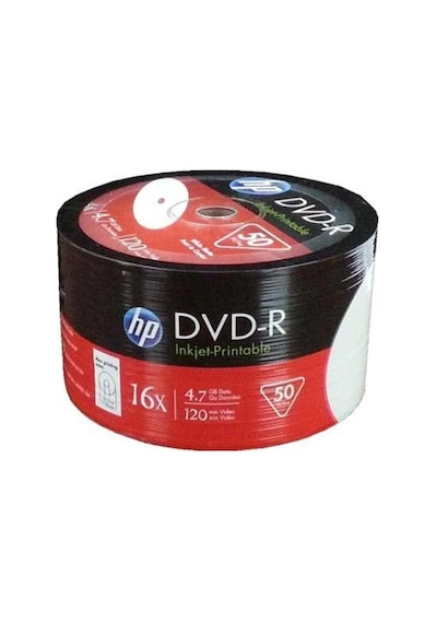 Hp Dvd-r 4,7gb-120min 16x 50 Li Shrink Kdo