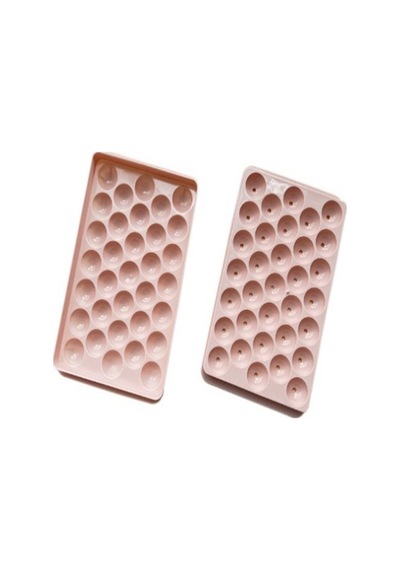 Küre Buz Kalıbı Kapaklı 33 Hazneli Yuvarlak Buz Kalıbı Kokteyl Sunum Buz Kalıbı 20x12 Cm Plastik Diğer